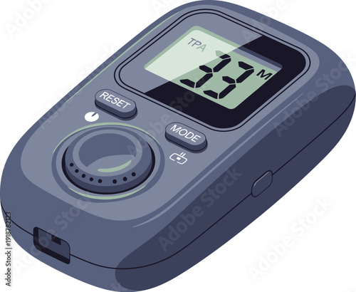 Digital prayer counter shows thirty-three repetitions on its small.