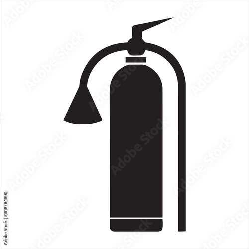 Fire extinguisher silhouette emergency safety icon