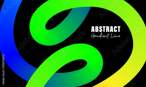 A group of colorful gradient line form a modern and minimalist professional look banner or background for presentation
