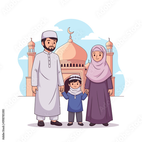 happy family with children