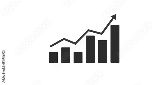 Growth arrow graph business chart success finance strategy digital diagram stock investment on market profit background of increase financial technology money concept wealth price goal target symbol.