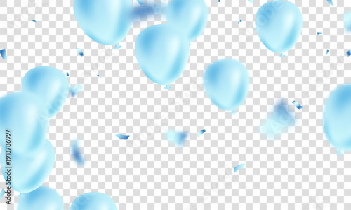 elegant blue balloon background For decorating festive events Vector illustration