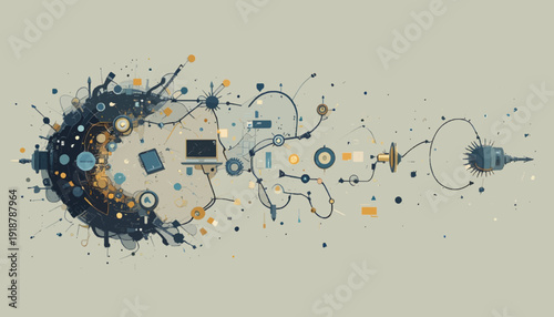 Abstract grunge music background with green paint splashes and artistic texture design