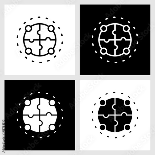 Culture Icon with Black and White Background