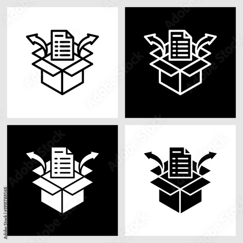 Tableau sur toile Acumen Icon with Black and White Background