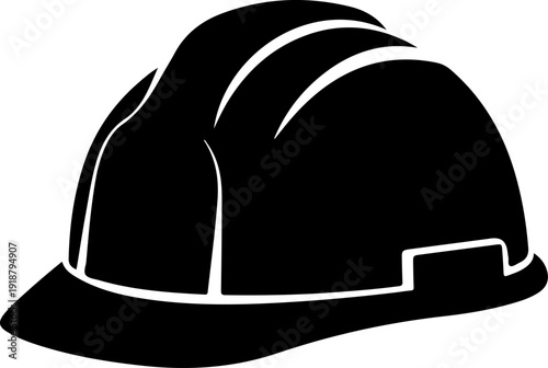 Construction helmet, safety headgear Vector Art