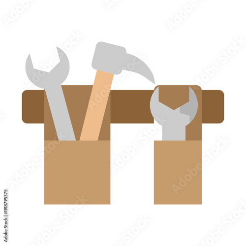 Tool Belt  Vector Flat Icon Design