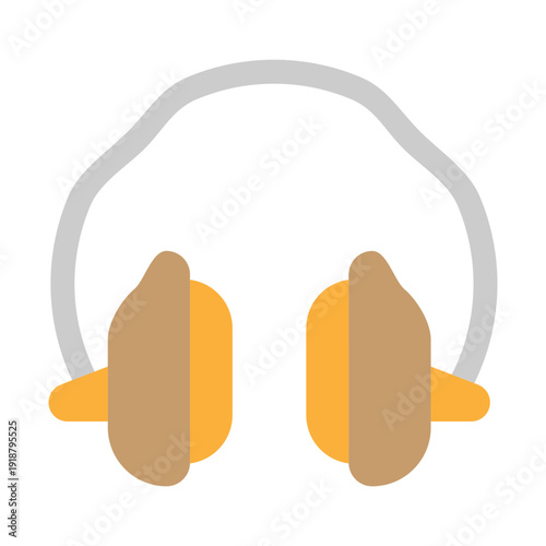 Ear Protection  Vector Flat Icon Design
