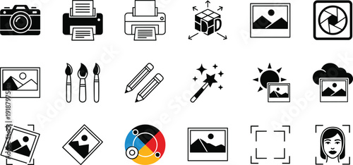 Teacher standing at whiteboard giving presentation to students in classroom linear icon illustration for education learning school training and academic seminar