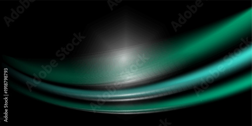 Abstract background Soft green light on dark background