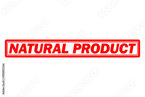 NATURAL PRODUCT - Red Rubber Stamp with text NATURAL PRODUCT
