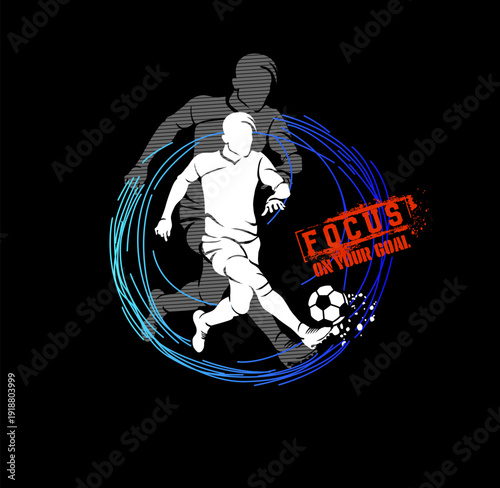 Focus Your Goal,soccer design sport vector illustration