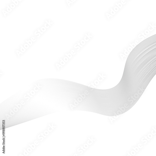 Abstract wavy lines background with gradient shading in black and white