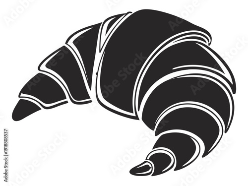 Croissant Pastry Icon Clip Art Vector Illustration
