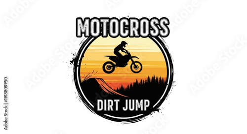 Motocross Dirt Jump Logo Design.