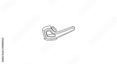 Metal Car Door Handle Closeup.