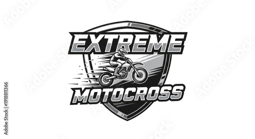 Motocross Logo Extreme Racing Design.
