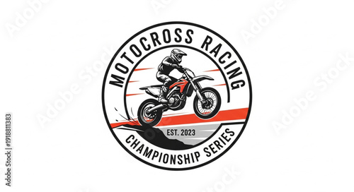 Motocross Racing Championship Series Logo.