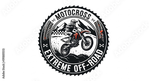 Motocross Extreme Off Road Logo Design.