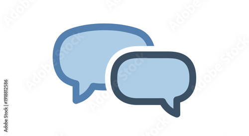 blue speech bubbles, chat icons