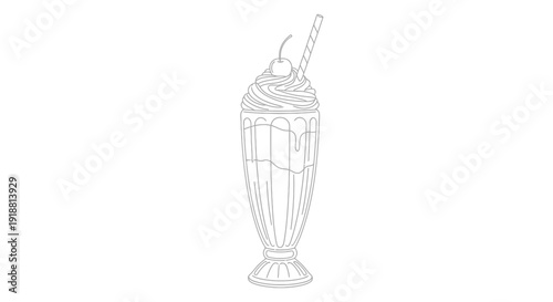 milkshake with whipped cream and straw