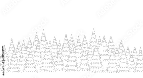 minimalist pine forest illustration