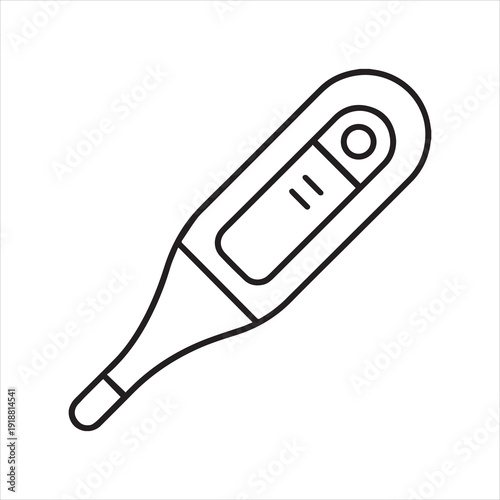 Ear Thermometer Icon for Digital Health Screening and Fever Monitoring
