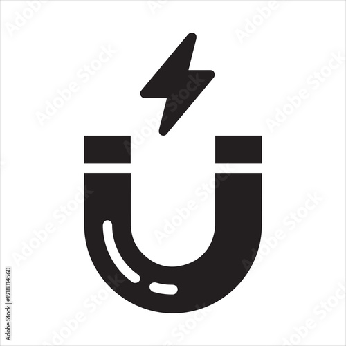 magnet vector glyph icon