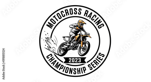 Motocross Racing Championship Series Logo.