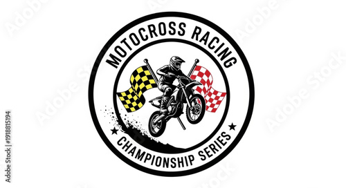 Motocross Racing Championship Series Logo.