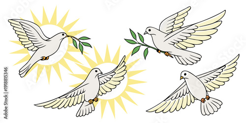 Gemini said

A cartoon vector illustration of a flying peace dove with white wings and feathers, representing a symbolic bird of freedom and nature in a clean silhouette art design