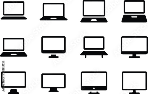 A collection of computer and television icons