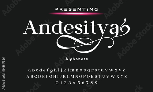 Elegant ligature alphabet letters font logo. Typography luxury classic lettering serif fonts decorative wedding vintage retro logos, design for fashion,beauty shop and brand . vector illustration