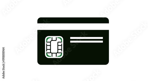 black credit card with chip