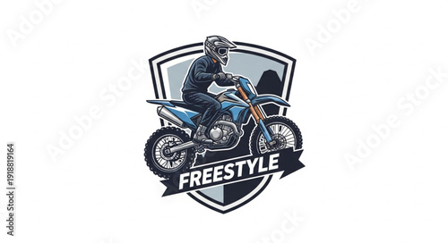 Motocross Rider Freestyle Logo Design.