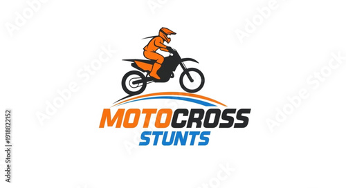 Motocross Rider Performing Stunts.