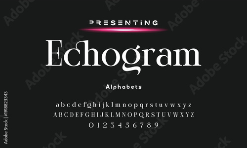 Lettering Minimalist Fashion. Elegant alphabet letters serif font and number. Typography fonts regular uppercase, lowercase.