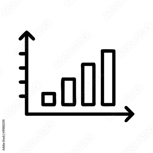 business graph with arrow