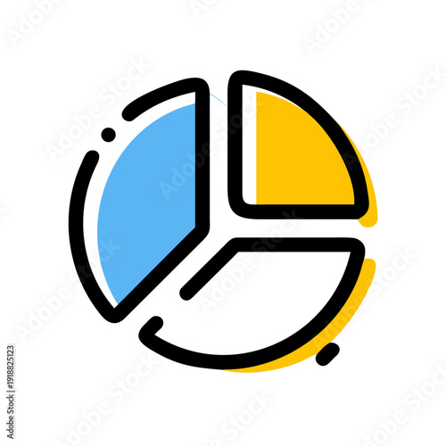 illustration of a pie chart, vector illustration of a pie chart, pie chart icon vector illustration