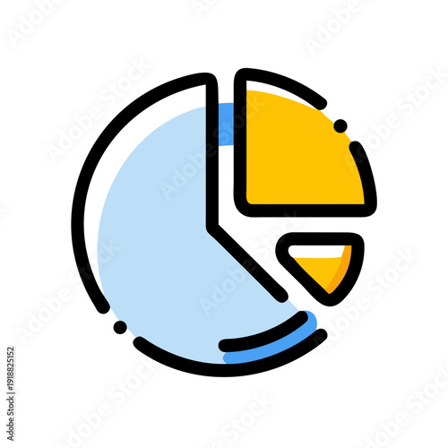 illustration of a pie chart, vector illustration of a pie chart, pie chart icon vector illustration