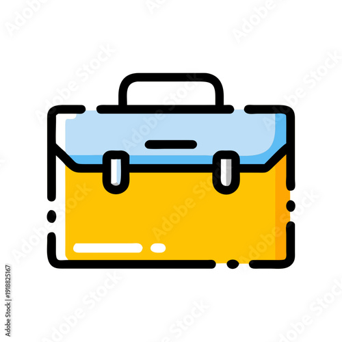 Vector illustration of a briefcase, vector illustration of a suitcase, vector suitcase icon