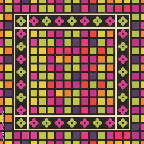 Traditional Slavic, Bulgarian decorative embroidery vector pattern. Seamless ornamental motifs for folklore costume, clothing, textile, damask, craft knitting, sewing. Balkan cultural heritage.