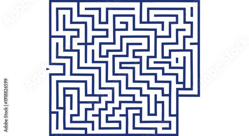 complex blue maze puzzle
