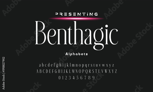 Lettering Minimalist Fashion. Elegant alphabet letters serif font and number. Typography fonts regular uppercase, lowercase.