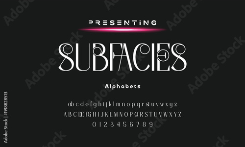 Lettering Minimalist Fashion. Elegant alphabet letters serif font and number. Typography fonts regular uppercase, lowercase.