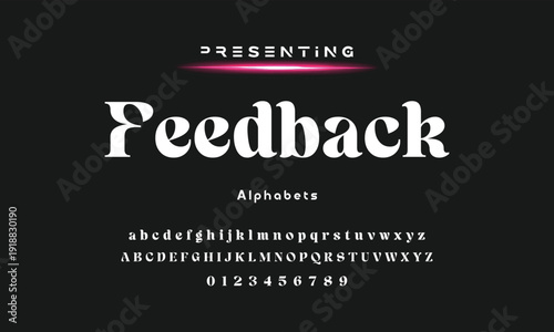 Elegant and modern serif alphabet font uppercase and number fonts victorian typeface