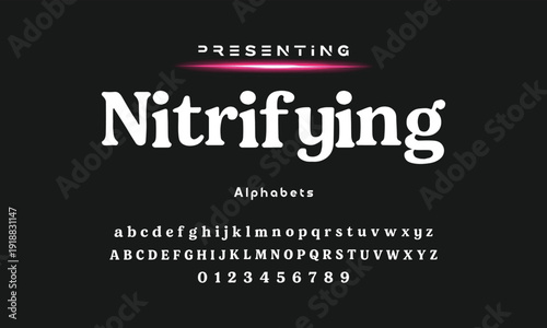 Elegant and modern serif alphabet font uppercase and number fonts victorian typeface