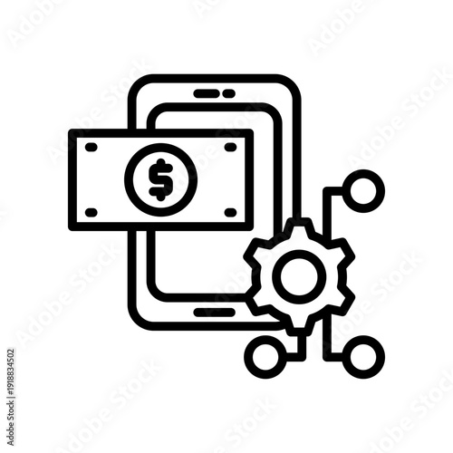 Fintech line icon