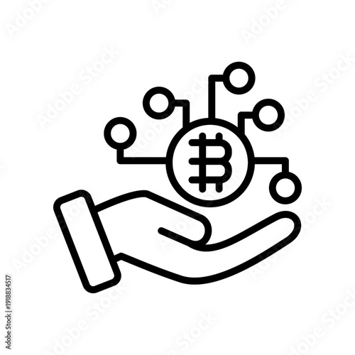 Bitcoin line icon