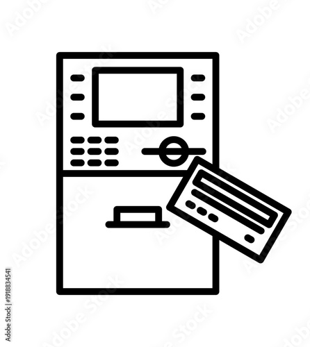 Atm Machine line icon